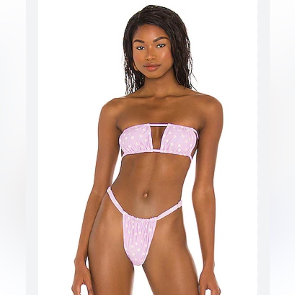 Purple Floral Bikini Set
